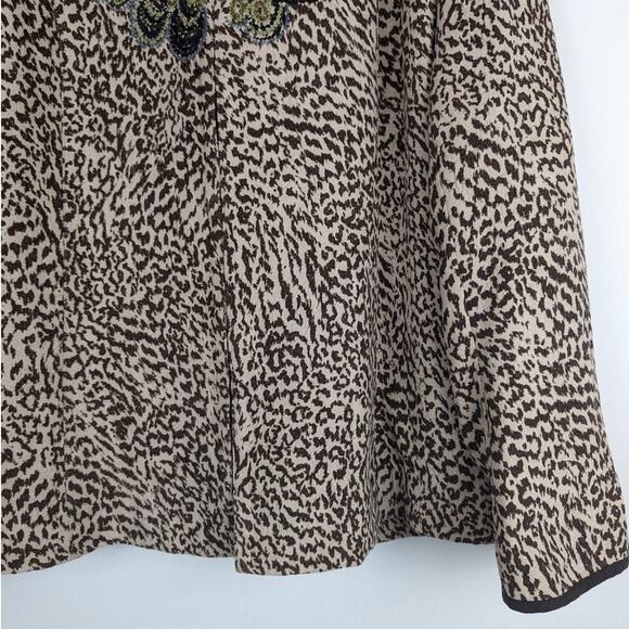 Chico's Animazing Jelica‎ Animal Print Embroidered Sequin Jacket Size 2 | Large - Picture 4 of 11